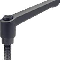 GANTER clamping lever GN 300, d1 M 12 mm, l1 92 mm l2 40 mm, external thread