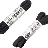 Flat laces L.90cm black tear and abrasion resistant Bama, 12 pieces