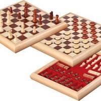 Philos Schach-Dame-Set Holzbox 32x32 cm, 1 Stück