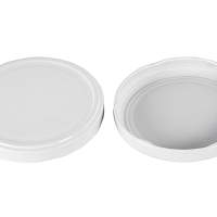 Twist-off lid sterilization-proof Ø100mm white, 6 pieces