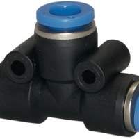 RIEGLER T-connector blue series, 2 x 6 / 1 x 4 mm, L1 19.0 mm