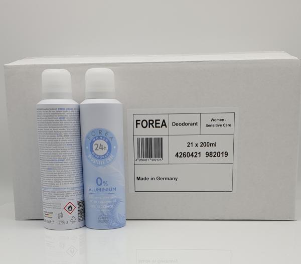 Forea Deodorant Women Sensitive Care 200ml | Gesund & Beauty | Duftstoffe |  Restposten24 160000 Restposten, 45000 Händler, Sonderposten und Konkursware  von Großhändlern.