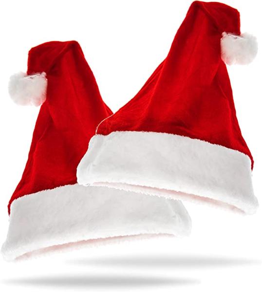 Songyea LED Weihnachtsmütze Rot – Mit Blinkenden Lichtern, Plüsch, Für Erwachsene, Festliche Nikolausmütze