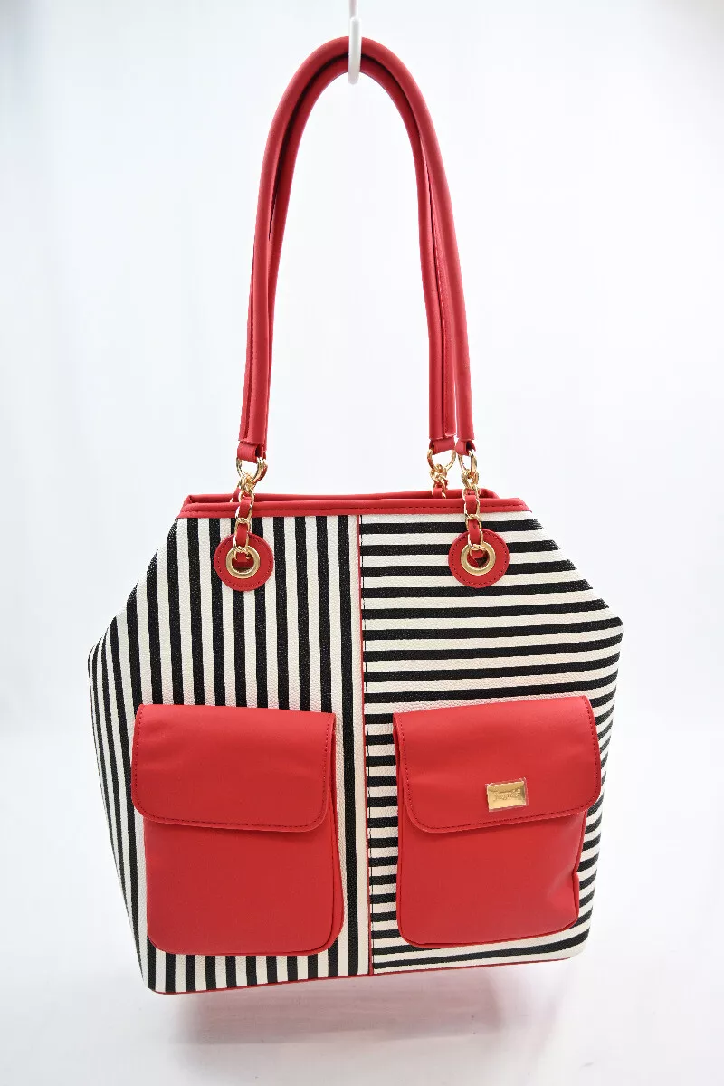 Damenhandtasche Handtasche Gestreift Handtasche Schultertasche - Main Image