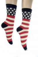 Ponožky- hrubé pásy stars stripes