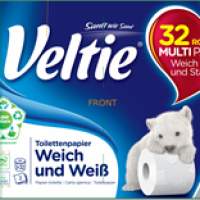 Toilettenpapier Veltie Soft & White,32 Rollen, 3 lagig