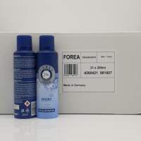 Forea Deodorant Men FRESH / SPORT 24 uur, 200 ml - Gemaakt in Duitsland