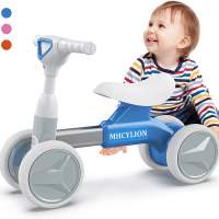 Children balance bike from 1 year old toy baby walker bike without pedals with 4 wheels for 12-36 months baby, gift for first bi