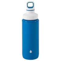 EMSA Trinkflasche Drink2Go Lightsteel, 0,6l, blau-weiß