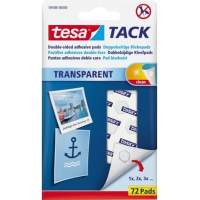 tesa adhesive pad TACK 59408-00000-00 double-sided 10x10mm 72 pieces/pack.