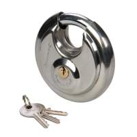 Stainless steel lock, round, 90 mm