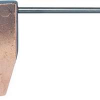 Kupferstück 350g mit Schaft 7mm, Stahlstift-Ø 7mm