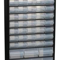 Small parts magazine W.306xD.150xH.510mm 44 drawers with hanging hole steel case/PP
