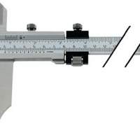 Werkstattmessschieber DIN862 300mm mit FE mit Spitzen Schnabel-L.90mm