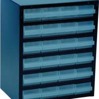 Small parts magazine W.357xD.255xH.435mm 24 drawers Type g sheet steel/drawer a.PP