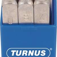 TURNUS punch number set 330 9-part numbers 0-9 lettering H.1mm