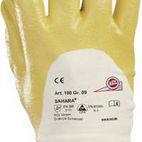 Handschuhe Sahara 100 Gr.8 gelb Nitril L.250mm KCL mit Strickbund, 10 Paar