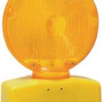 Baustellenleuchte Nitra-LED gelb Linsen-Ø 180 mm Leuchtenkopf drehbar