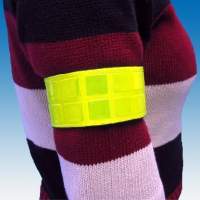 Neon yellow reflective tape with Velcro fastener