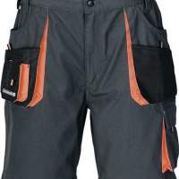 Shorts size 60 dark grey/black/orange 270g/m2 65%PES/35%CO 8 pockets