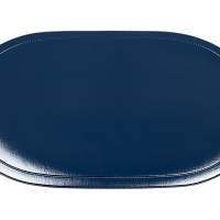 SALEEN Tischset oval Kunststoff 45,5x29cm kobaltblau 12 Stück