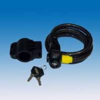 Spiral cable lock, steel cable 150/9