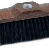 Broom horsehair mix L.280mm painted brown with thread light beard