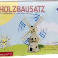 Holzbausatz SOLAR Windmühle 34 Teile