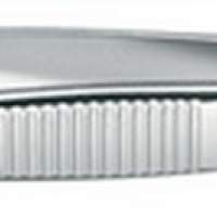 Tweezers L.120mm W.3mm rd.fine serrated nickel-plated KNIPEX chrome