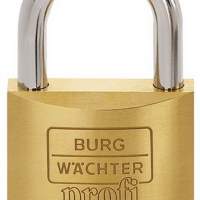 Cylinder padlock 116 professional B.50mm shackle 8mm brass keyed alike