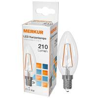 MERKUR LED filament candles 4W=40W 10 packs