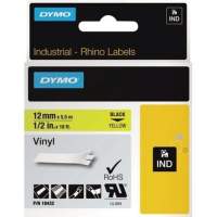 DYMO Schriftbandkassette Rhino ID1 12mmx5,5m schwarz auf gelb
