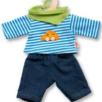 Doll jeans with T-shirt, small, approx. 28 - 35 cm, 1 piece