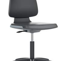 BIMOS work swivel chair Labsit, castors seat shell anthracite, black, 450-650 mm