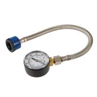 Silverline water pressure gauge with stainless steel hose 0-11 bar