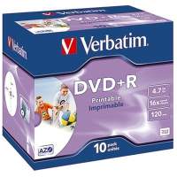 Verbatim DVD+R 16x 4,7GB 120Min. Jewelcase 10 St./Pack