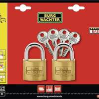 BURG-WÄCHTER padlock set duo 222 40 lock body W.40mm, 5 sets