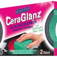 ABRAZO Schwamm CeraGlanz Glaskeramik 2er Pack, 8 Packs