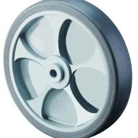 Rubber wheel, Ø 100 mm, width: 32 mm, 110 kg