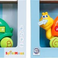 SpielMaus baby push animals with light and sound, assorted, 1 piece