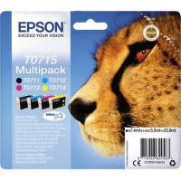 Epson ink cartridge T0715 bw/c/m/y 4 pieces/pack.