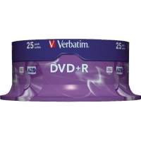 Verbatim DVD+R 16x 4,7GB 120Min. Spindel 25 St./Pack.