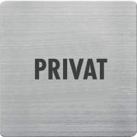 Door/information sign viewing window private, back part brushed stainless steel, 5 pieces