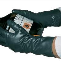 Handschuhe Butoject 898 Gr.8 schwarz Chemikalienschutz KCL mit Rollrand