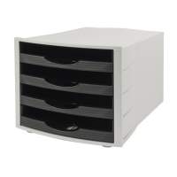 Soennecken drawer box 1552 4 open drawers black