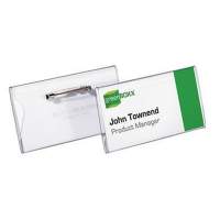 DURABLE name tag 800119 40x75mm plastic transparent 100 pieces/pack.