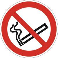 Folie Rauchen verboten D.200mm rot/schwarz ASR A1.3 DIN EN ISO 7010
