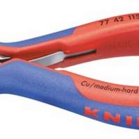 Electronic diagonal cutters L.115mm pointed small facet KNIPEX with 2comp. sleeves