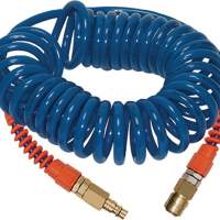 Spiral hose coupling set PU inner D.6.3mm outer D.9.5mm L.7.5m