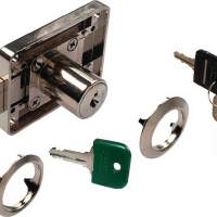 Furniture rim lock system 600 keyed differently DIN L / R / lad steel